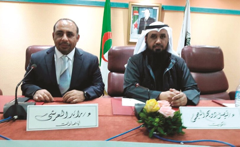 ومع رئيس الوفد الامارتي ﻿