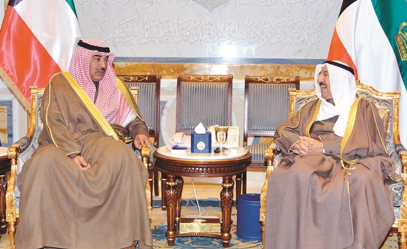 صاحب السمو الأمير لدى استقباله الشيخ صباح الخالد ﻿