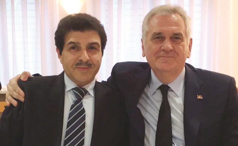 السفير يوسف عبدالصمد مع الرئيس الصربي﻿