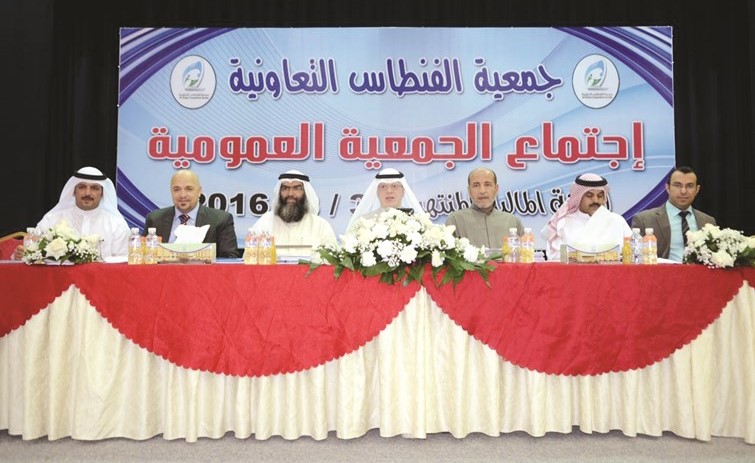 سعود الحرفان خلال اجتماع الجمعية العمومية	 أحمد علي ﻿