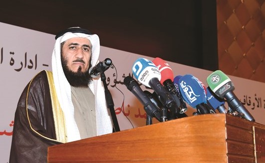 فريد عمادي متحدثا في افتتاح الملتقى	ريليش كومار﻿