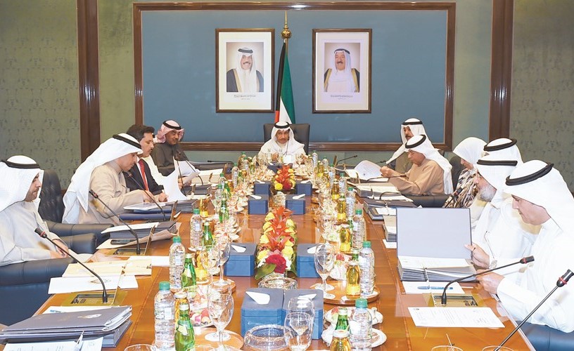 سمو الشيخ جابر المبارك مترئسا اجتماع مجلس الوزراء﻿
