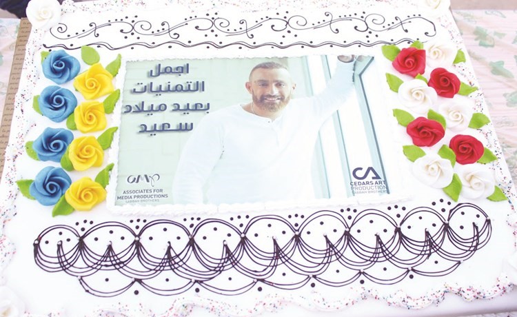 قالب كيك عليه صورة أحمد السقا ﻿