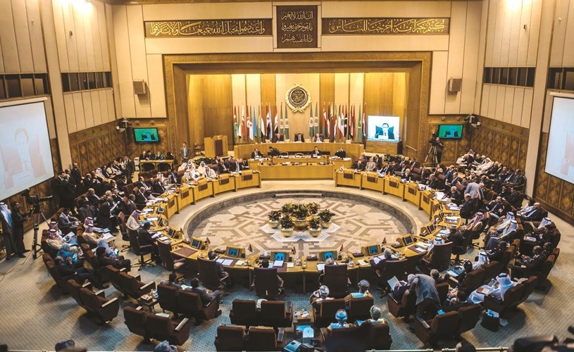 جانب من أعمال الدورة نصف السنوية العادية لوزراء الخارجية العرب في جامعة الدول العربية امس 	أ.ف.پ﻿