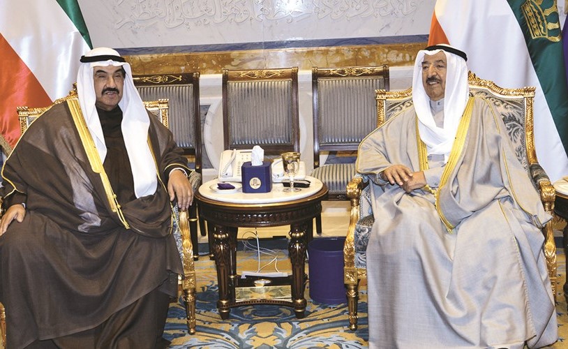 صاحب السمو الأمير الشيخ صباح الاحمد مستقبلا سمو الشيخ ناصر المحمد﻿
