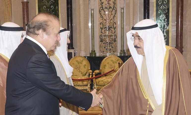 الشيخ فيصل السعود مرحبا بنواز شريف﻿
