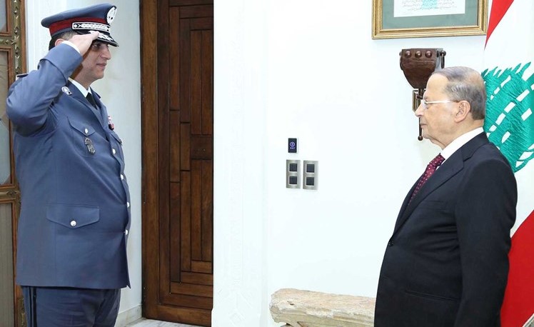 الرئيس العماد ميشال عون مستقبلا المدير العام الجديد لقوى الامن الداخلي اللواء عماد عثمان في بعبدا	محمود الطويل﻿
