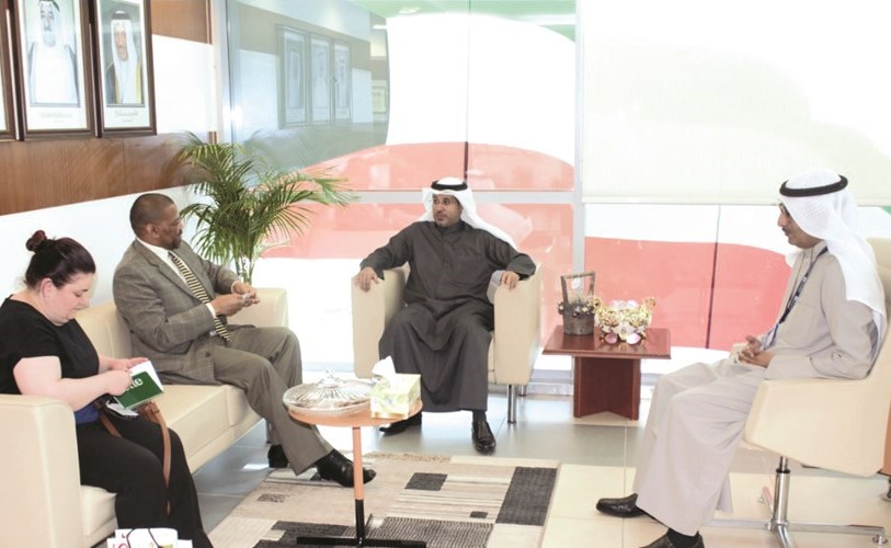 د.نايف المطيري خلال اللقاء مع السفير موزليسا بونا﻿