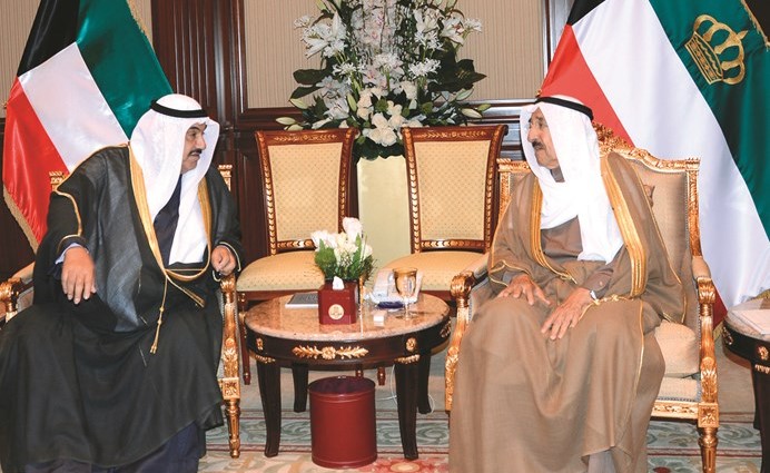 صاحب السمو الاميرالشيخ صباح الاحمد مستقبلا سمو الشيخ ناصرالمحمد ﻿