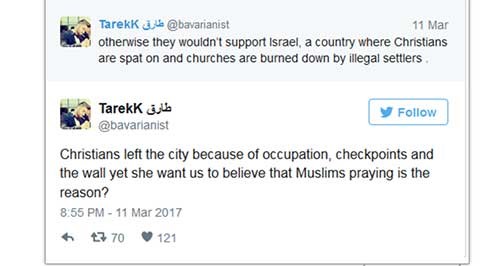 بالفيديو.. كندية تهاجم المسلمين من بيت لحم.. وتتوعدهم بحملة صليبية جديدة!
