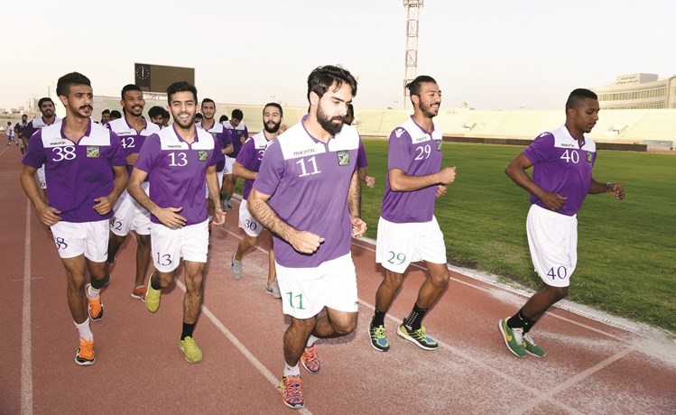 لاعبو الاخضر في تدريب سابق﻿