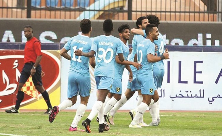 فرحة لاعبي وادي دجلة بالفوز الكبير ﻿