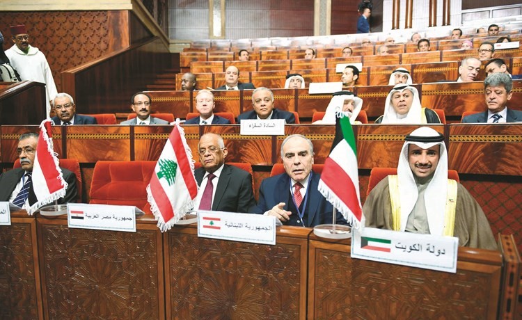 الغانم مترئسا وفد الكويت في اعمال المؤتمر الـ 24 للاتحاد البرلماني العربي المنعقد حاليا في العاصمة المغربية الرباط