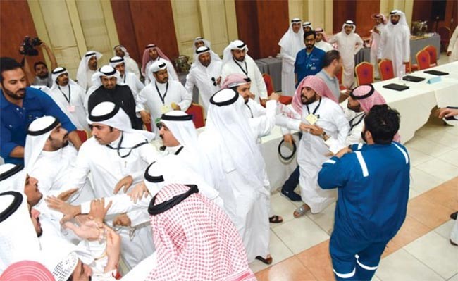  الخلافات بين بعض أعضاء الاتحاد تحولت إلى «هوشة» لكنها لم تؤثر على العملية الانتخابية           (أحمد علي)