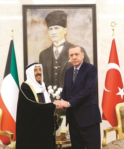 صاحب السمو الأمير الشيخ صباح الأحمد والرئيس رجب طيب أردوغان﻿