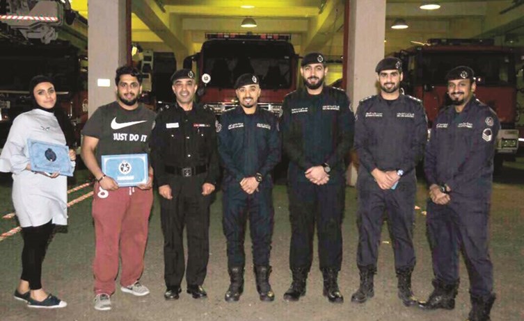 ضباط الاطفاء خلال الدورة ﻿