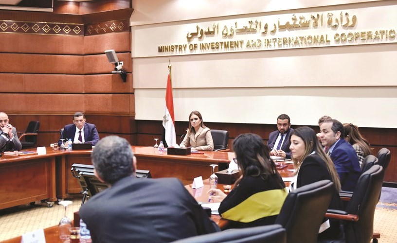 د.سحر نصر خلال لقائها بمجموعة من كبرى الشركات الأميركية﻿