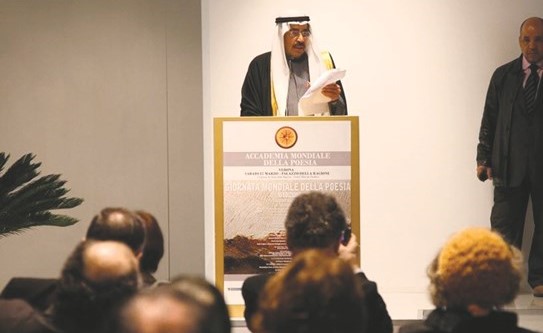 الأكاديمية العالمية للشعر في فيرونا تجدّد الرئاسة الفخرية للشاعر عبدالعزيز البابطين