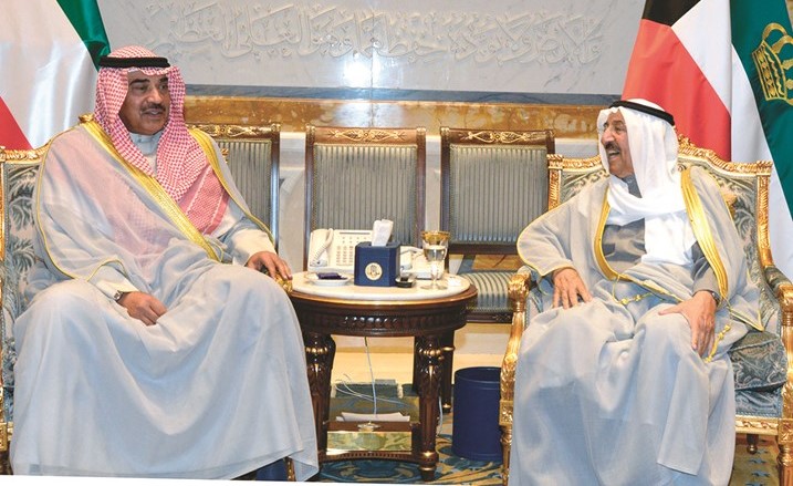 صاحب السمو الأمير لدى استقباله الشيخ صباح الخالد﻿