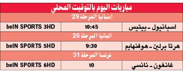 الإصابات تقلق هرتا برلين اليوم