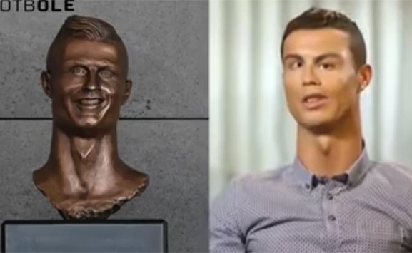 بين رونالدو ورونالدو.. تمثال ماديرا!