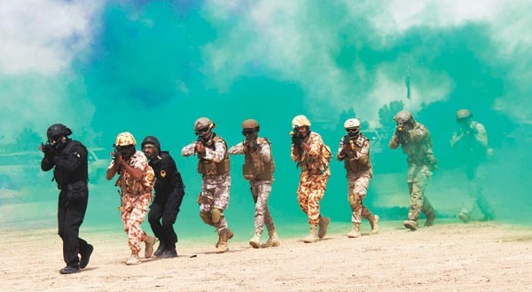 جانب من تمرين «حسم العقبان»