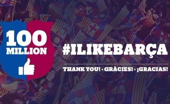 برشلونة يتخطى 100 مليون إعجاب على فيس بوك بمساعدة مصرية