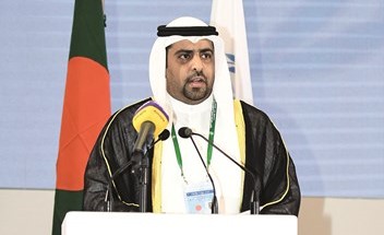 راكان النصف يلقي كلمته امام المؤتمر البرلماني الدولي في دكا﻿