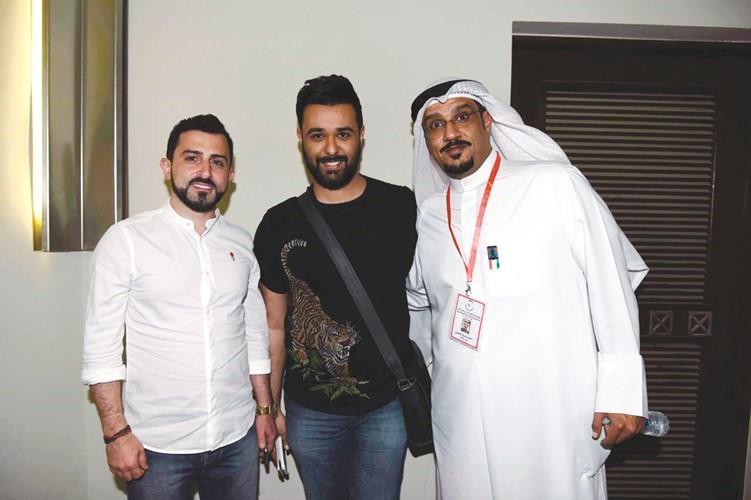 مدير التحرير الزميل محمد بسام الحسيني وفهد العليوة وأحمد الشطي﻿