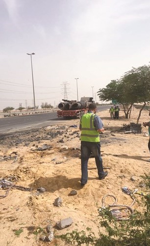 متابعة جهود إزالة البايبات وتسيير الطريق﻿
