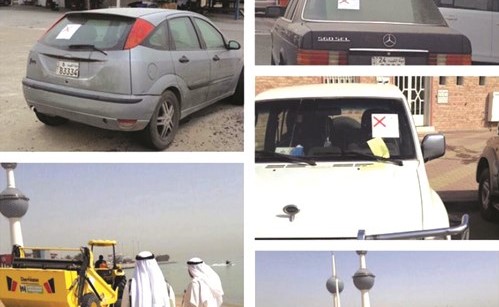 سيارات مهملة بالشوارع قبل رفعها﻿