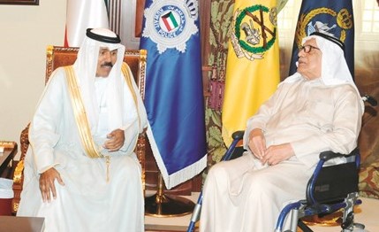 سمو ولي العهد الشيخ نواف الأحمد مستقبلا د. صالح العجيري ﻿