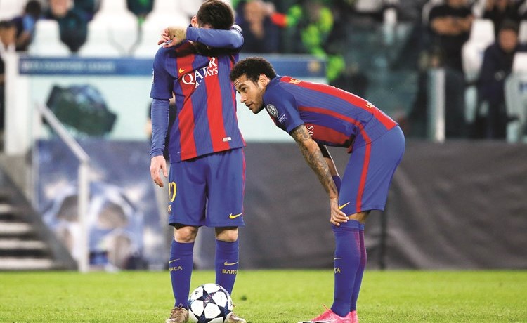 نيمار لن يكون مع ميسي في الكلاسيكو الكبير 	(ا.ف.پ) ﻿