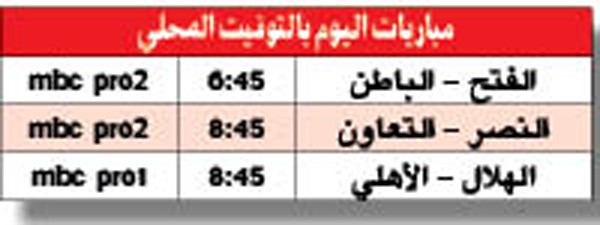 الهلال لحسم لقب الدوري من بوابة الأهلي اليوم