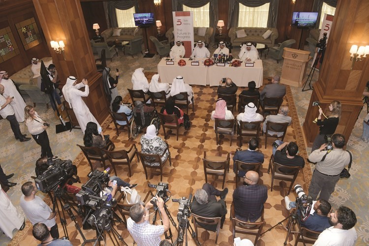 جانب من الحضور بالمؤتمر الصحافي ﻿