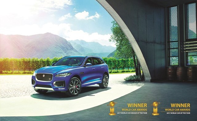 جاكوار F-PACE تفوز بلقب «أفضل وأجمل سيارة في العالم»