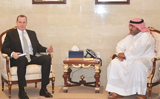 الشيخ ثامر العلي مستقبلا بريت ماكغورك ﻿