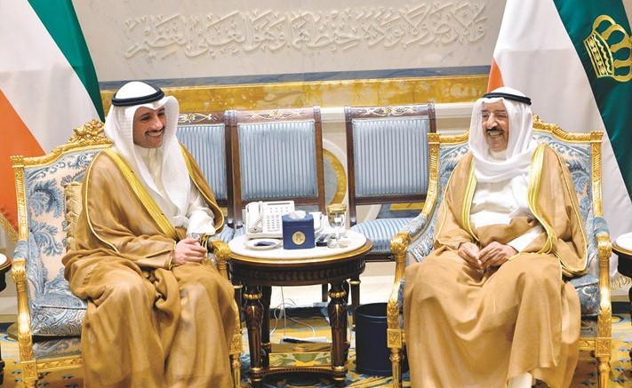 صاحب السمو الأمير الشيخ صباح الأحمد ورئيس مجلس الأمة مرزوق الغانم﻿