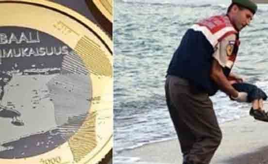 صورة الملاك السوري إيلان على عملة وطنية