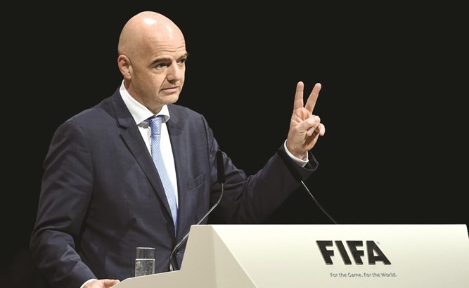 رئيس الاتحاد الدولي لكرة القدم (فيفا) جاني انفانتينو﻿