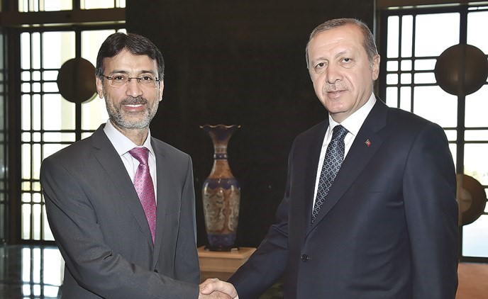 الرئيس التركي رجب طيب أردوغان خلال المقابلة مع كونا﻿