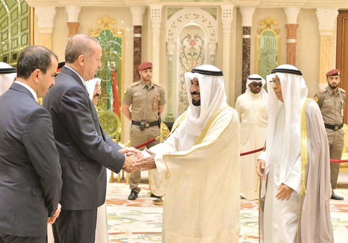 الشيخ علي الجابر مرحبا برئيس تركيا﻿