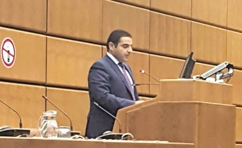 عبدالله العبيدي يلقي بيان مجلس دول التعاون﻿