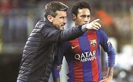 ازمة قوية بين نيمار وانزو المدرب المحتمل لبرشلونة﻿