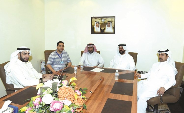 جابر الكفيف ومدعث السهلي وبدر الشمري ومحمد جلال خلال المؤتمر الصحافي		(أحمد علي)﻿
