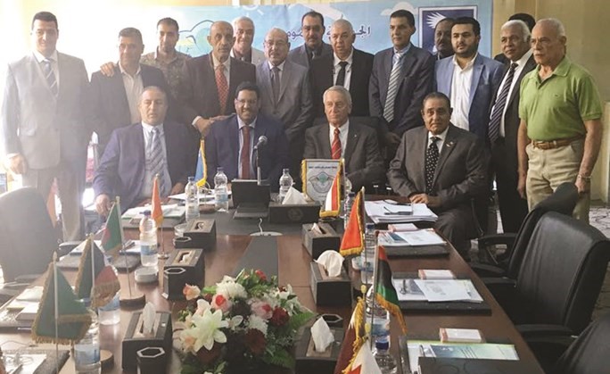 برينك مع اعضاء الجمعية العمومية للاتحاد العربى والافريقى ود. مبارك السويلم﻿