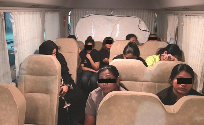 عمالة مخالفة تم ضبطها خلال الحملة﻿