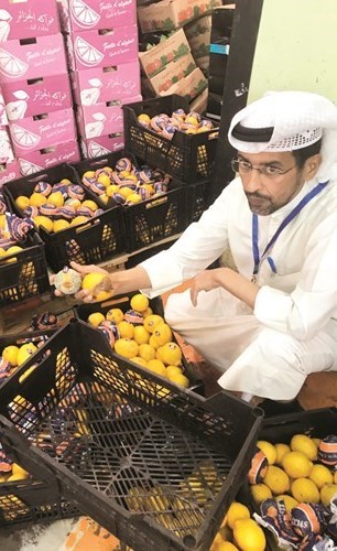 الفحص كشف عن تلف الليمون ﻿