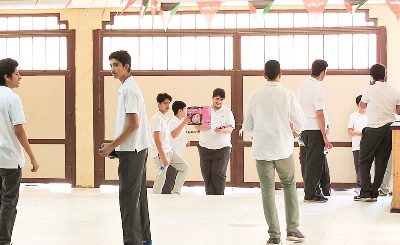 جانب من الطلبة خلال الاختبار ﻿