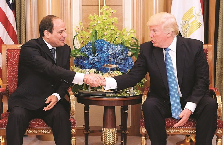قمة جديدة بين الرئيس الأميركي دونالد ترامب والرئيس عبدالفتاح السيسي في الرياض		(رويترز)﻿